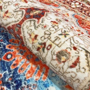 Tapis Indien aux motifs traditionnels et colorés
