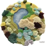 Tapis rond design élégant pour une décoration moderne