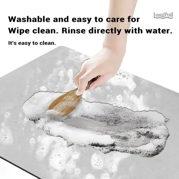 Tapis Diatomite absorbant pour un séchage rapide