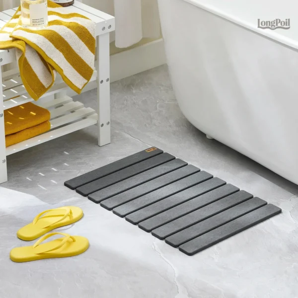 Tapis de douche diatomite, design moderne et épuré