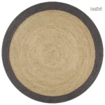Tapis rond en jute naturel, style bohème