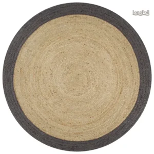 Tapis rond en jute naturel, style bohème