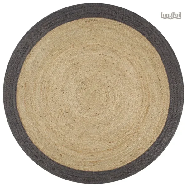 tapis-en-jute-rond-1 Tapis rond en jute naturel, style bohème