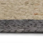 Tapis en jute, forme ronde et design épuré