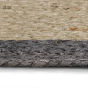 Tapis en jute, forme ronde et design épuré