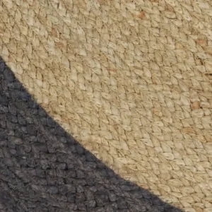 Tapis rond en fibres naturelles, idéal pour le salon