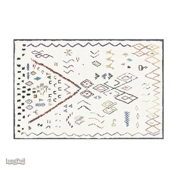 Tapis ethnique aux motifs traditionnels et colorés