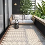 Tapis extérieur pour balcon, design moderne et coloré