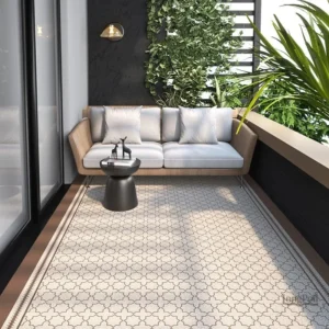 Tapis extérieur pour balcon, design moderne et coloré