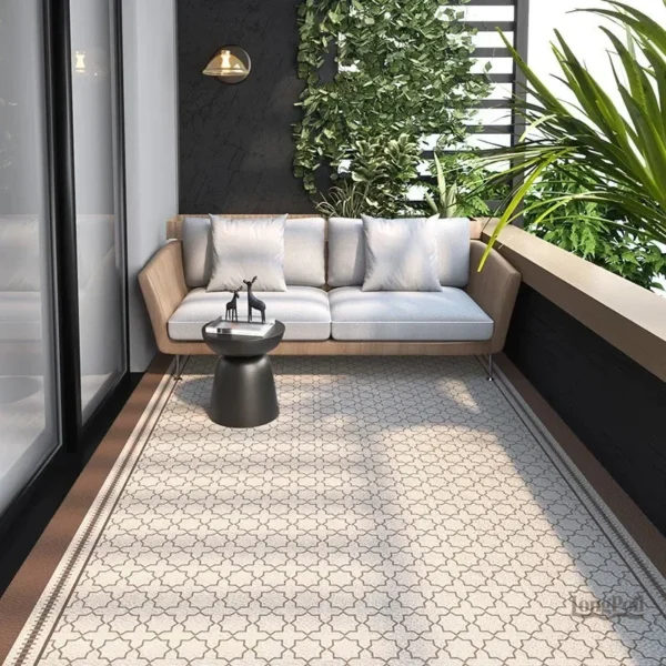 Tapis extérieur pour balcon, design moderne et coloré