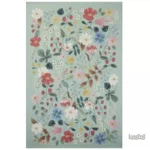 Tapis fleuri style anglais, motif floral élégant