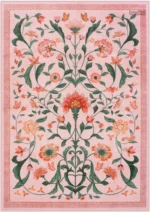 Tapis Fleurs Rose élégant pour décoration intérieure
