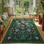 Tapis à Fleurs, motif floral rétro pour une ambiance chaleureuse