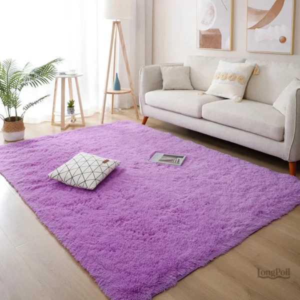 tapis-fluffy-violet-1 Tapis Fluffy Violet, poil long et doux, décoration intérieure