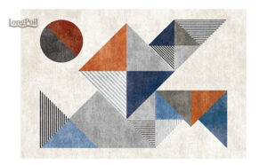 Tapis abstrait aux formes uniques et artistiques