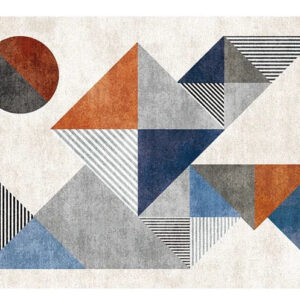 Tapis abstrait aux formes uniques et artistiques