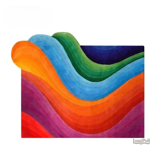 Tapis géométrique moderne aux motifs stylisés