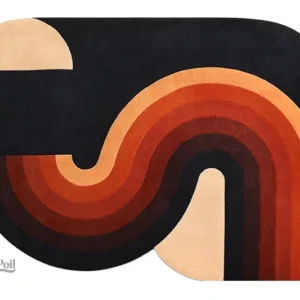 Tapis original en forme irrégulière pour un intérieur unique
