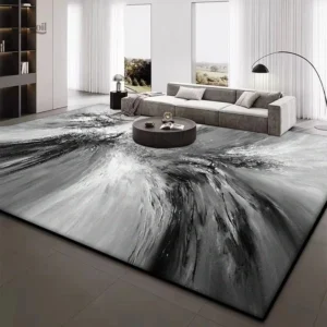 Tapis gris élégant pour décoration intérieure moderne