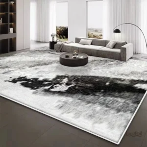 Tapis gris pour salon élégant et moderne