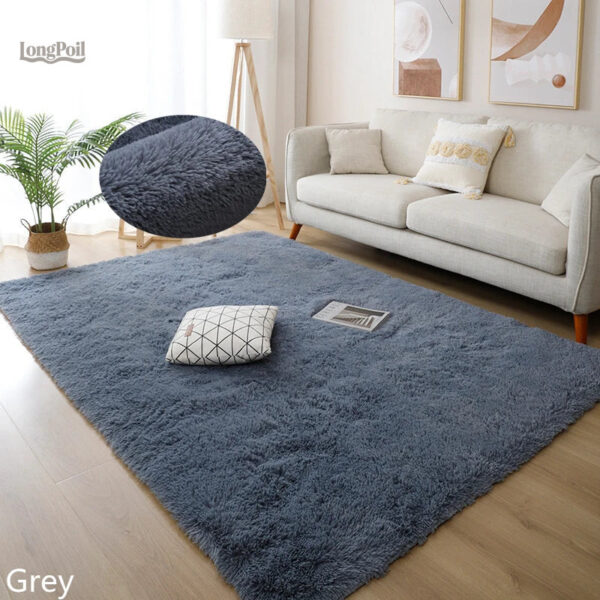 tapis-gris-shaggy-1 Tapis Shaggy gris au design doux et moderne