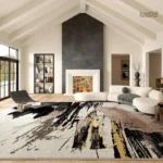 Tapis imitation marbre élégant pour un intérieur moderne
