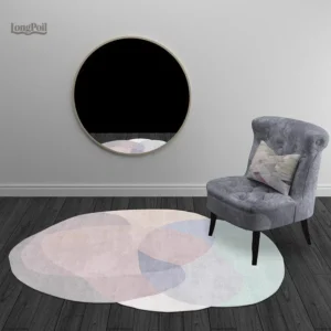 Tapis en forme irrégulière pour un intérieur stylé