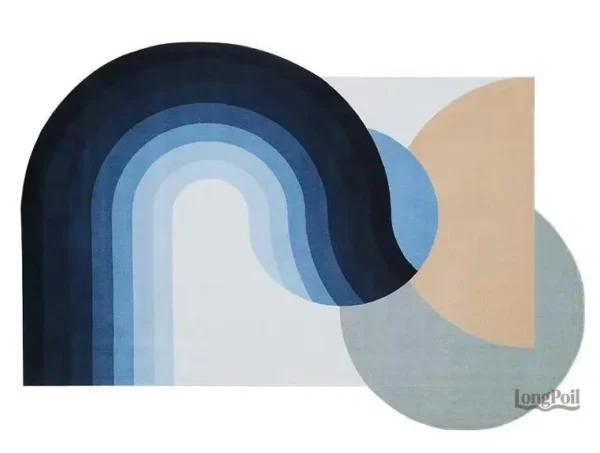 tapis-irregulier-nordique-1 Tapis Nordique en forme irrégulière pour un intérieur moderne
