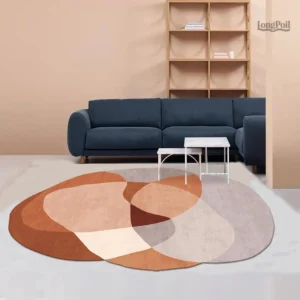 Tapis en forme irrégulière, décoration intérieure unique