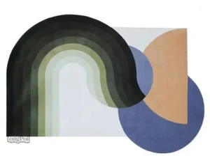 Tapis Scandinave en forme irrégulière, design contemporain
