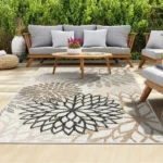 Tapis jardin résistant aux intempéries, motif élégant