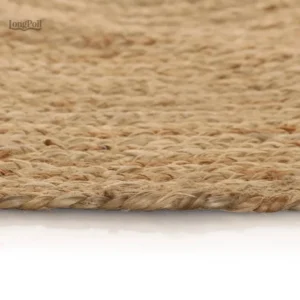 Tapis jute tissé à la main, texture authentique
