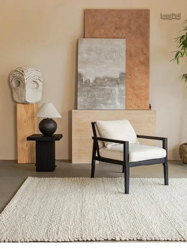 Tapis beige en laine pour un style chaleureux