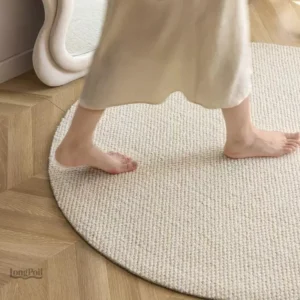 Tapis Rond en Laine Doux et Confortable