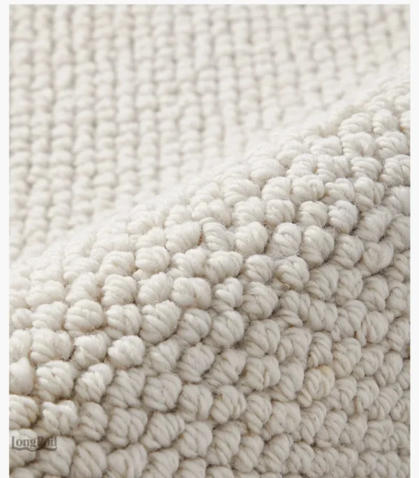 Tapis Rond en Laine Naturelle