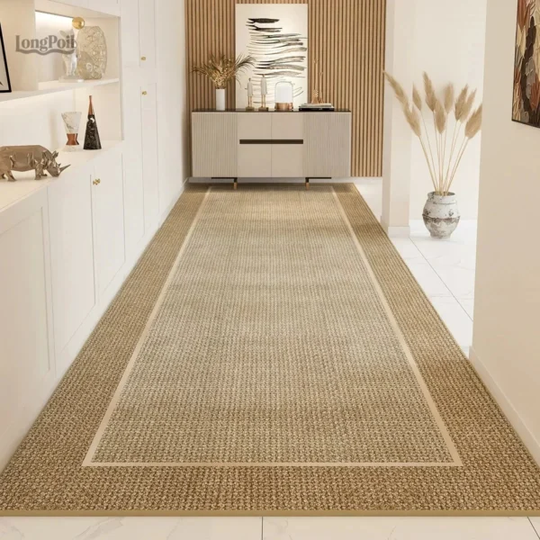 tapis-long-couloir-beige-1 Tapis de couloir beige élégant et contemporain