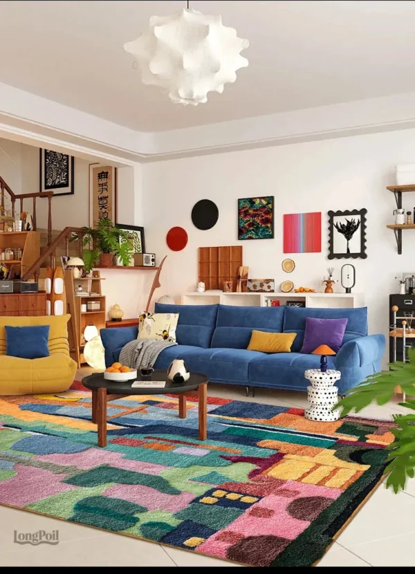 Tapis contemporain aux couleurs intemporelles
