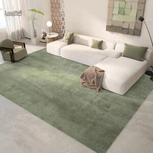Tapis uni vert, design sobre pour un style épuré et contemporain