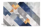 Tapis abstrait moderne aux motifs uniques et contemporains