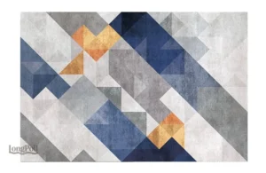 Tapis abstrait moderne aux motifs uniques et contemporains