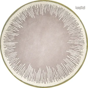 Tapis moderne rond au design épuré et contemporain