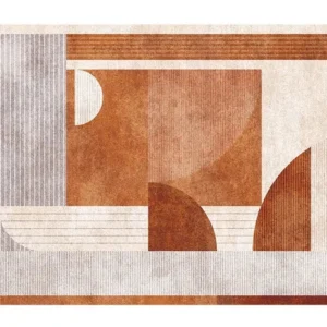 Tapis abstrait aux motifs modernes et artistiques