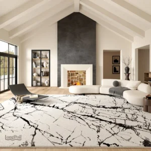 Tapis effet marbre élégant pour un intérieur moderne