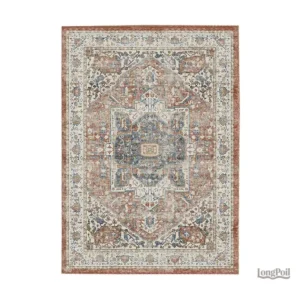 Tapis rétro au design vintage élégant et coloré