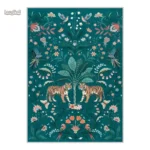 Tapis motif tigre au design unique pour décoration intérieure