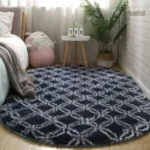 Tapis noir poils longs