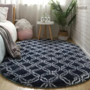 Tapis noir poils longs