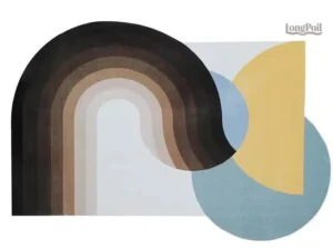 Tapis original en forme irrégulière, design unique