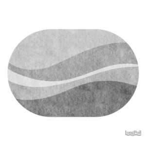 Tapis Ovale Grande Taille en fibres douces et élégantes
