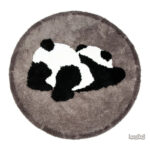 Tapis rond panda, doux et accueillant pour la chambre d'enfant